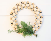 Load image into Gallery viewer, Chunky Wooden Bead Wreath

